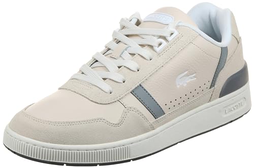 Lacoste Herren Low-Top Sneaker T-Clip 0120 2 SMA, Männer Halbschuhe,schnürschuhe,schnürer,Business,Freizeit,Off WHT/Gry (2B7),44.5 EU / 10 UK von Lacoste