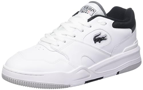 Lacoste Herren Low-Top Sneaker T-Clip 0120 2 SMA, Männer Halbschuhe,schnürschuhe,schnürer,Business,Freizeit,WHT/BLK (147),43 EU / 9 UK von Lacoste