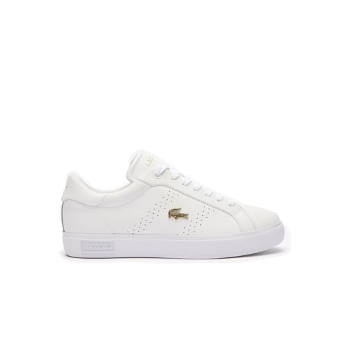 Lacoste Herren Low-Top Sneaker T-Clip 0120 2 SMA, Männer Halbschuhe,schnürschuhe,schnürer,Business,Freizeit,WHT/GLD (216),37 EU / 4 UK von Lacoste