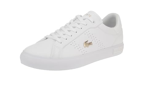 Lacoste Herren Low-Top Sneaker T-Clip 0120 2 SMA, Männer Halbschuhe,schnürschuhe,schnürer,Business,Freizeit,WHT/GLD (216),37.5 EU / 4.5 UK von Lacoste