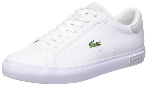 Lacoste Herren Low-Top Sneaker T-Clip 0120 2 SMA, Männer Halbschuhe,schnürschuhe,schnürer,Business,Freizeit,WHT/LT Gry (14X),42.5 EU / 8.5 UK von Lacoste