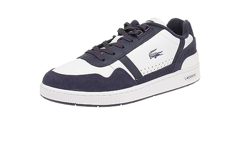 Lacoste Herren Low-Top Sneaker T-Clip 223 3 SMA, Männer Halbschuhe,Freizeitschuhe,Turnschuhe,Laufschuhe,Weiss/Marineblau (042),43 EU / 9 UK von Lacoste