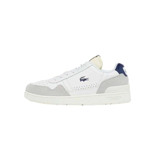 Lacoste Herren Low-Top Sneaker T-Clip 223 5 SMA, Männer Halbschuhe,Freizeitschuhe,Turnschuhe,Laufschuhe,Weiss/Marineblau (042),44 EU / 9.5 UK von Lacoste