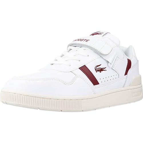 Lacoste Herren Low-Top Sneaker T-Clip VLC 223 1 SMA, Männer Halbschuhe,Strassenschuhe,Sportschuhe,Freizeitschuhe,Weiss/DUNKELROT (2G1),42 EU / 8 UK von Lacoste