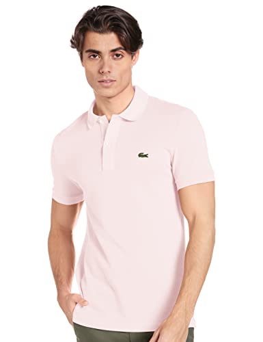 Lacoste Herren Polo-Shirt Kurzarm PH4012, Männer Polo-Hemd,2 Knopf,Slim Fit,Violett,4 von Lacoste