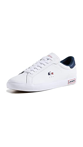 Lacoste Herren POWERCOURT TRI22 1 SMA Sneakers, Wht/NVY/Red, 44 EU von Lacoste