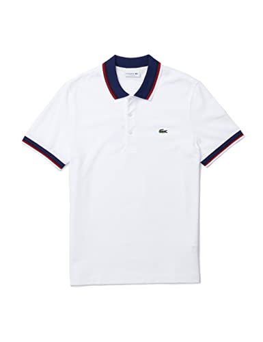 Lacoste Herren Ph3461 Paris Regular Fit Poloshirt, weiß, XL von Lacoste