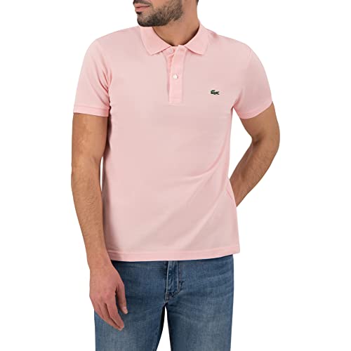 Lacoste Herren Polo-Shirt Kurzarm PH4012, Männer Polo-Hemd,2 Knopf,Slim Fit,Rosa,4 von Lacoste