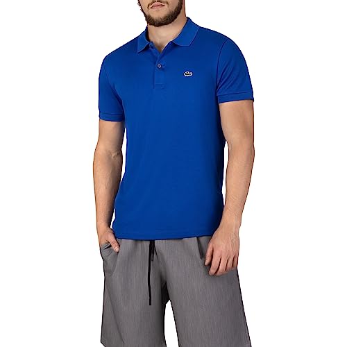 Lacoste Herren Polo-Shirt Kurzarm DH2050, Männer Polo-Hemd,2 Knopf,Regular Fit,Blau,5 von Lacoste