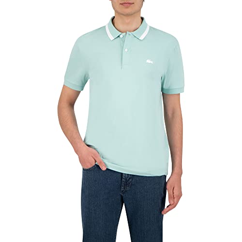 Lacoste Herren Polo-Shirt Kurzarm DH4187, Männer Polo-Hemd,2 Knopf,Regular Fit,Grün,5 von Lacoste