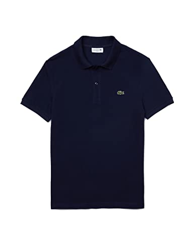 Lacoste Herren Polo-Shirt Kurzarm PH4012, Männer Polo-Hemd,2 Knopf,Slim Fit,Blau,11 von Lacoste