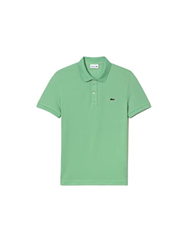 Lacoste Herren Polo-Shirt Kurzarm PH4012, Männer Polo-Hemd,2 Knopf,Slim Fit,Grün,5 von Lacoste