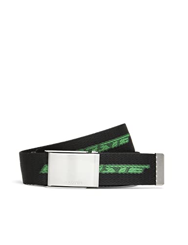 Lacoste Herren Rc4063 Leder Goods Belt, Schwarz Estragon Grün 132, 110 cm von Lacoste