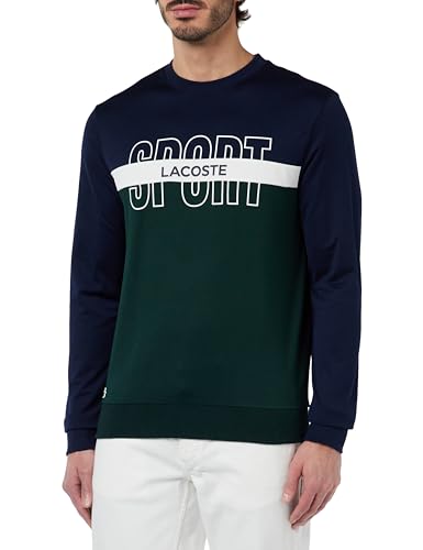 Lacoste Herren SH1083 Sweatshirt, Marine/Blanc-Sinople, S von Lacoste