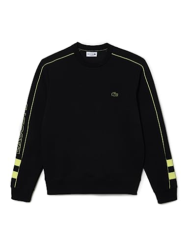 Lacoste Herren Sh1435 Sweatshirt, Schwarz/Lila, XL von Lacoste