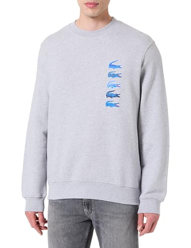 Lacoste Herren Sh3581 Sweatshirt, Chinesisches Silber, XXL von Lacoste
