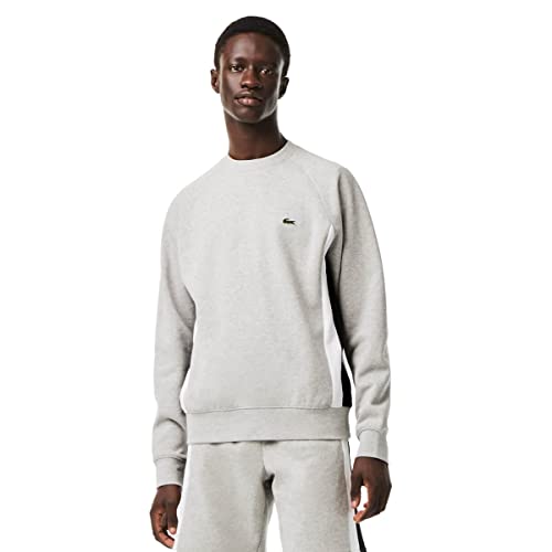 Lacoste Herren Sh5605 Sweatshirts, Silberfarben/Schwarz/Weiß, L von Lacoste