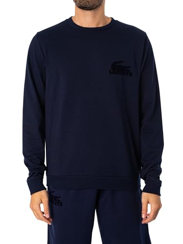 Lacoste Herren Sh7477 Underwear Sweatshirt, Marineblau/Marineblau, L von Lacoste