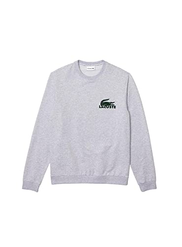 Lacoste Herren Sh7477 Underwear Sweatshirt, Silberfarben/Grün, S von Lacoste