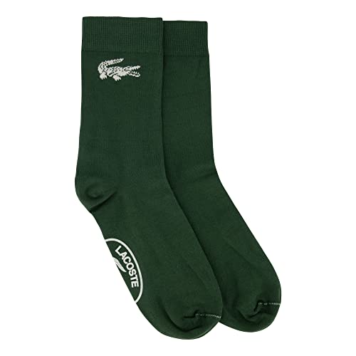 Lacoste Herren Socken RA6844, Männer Struempfe,Sportsocken,Logo,2er Pack,Weiß,43/46 von Lacoste