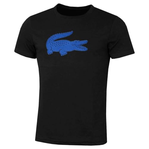 Lacoste Herren Sport 3D Breath Wicking Jersey T-Shirt - Schwarz/Ladigue - L von Lacoste