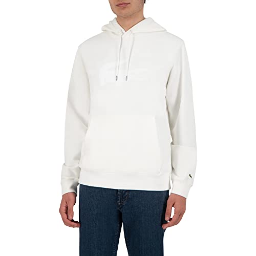 Lacoste Herren Sweatshirt SH9042, Männer Pullover,sportlicher Sweater,Logo,Regular Fit,Weiß,6 von Lacoste