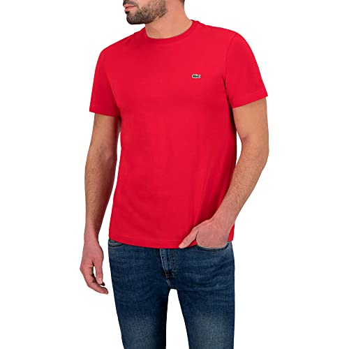 Lacoste Herren T-Shirt Crew Neck, Red 240, Gr. 2 (Herstellergröße: XS) von Lacoste