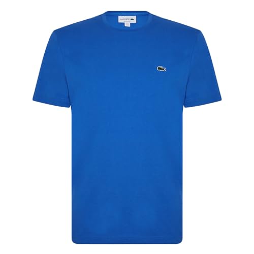 Lacoste Herren T-Shirt Rundhals TH2038, Männer Basic Tshirt,Kurzarm,Regular Fit,Blau,4 (M) von Lacoste