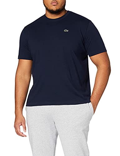 Lacoste Herren T-Shirt Rundhals TH7618, Männer Basic Tshirt,Kurzarm,Regular Fit,Blau,5 (L) von Lacoste