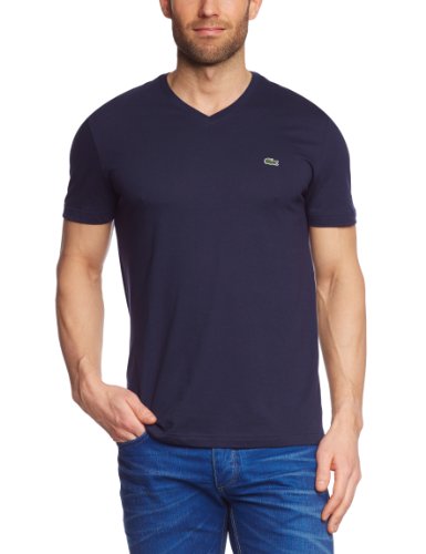Lacoste Herren TH2036-00 T-Shirt, Blau (Navy Blue 166), Small (Herstellergröße: 3) von Lacoste