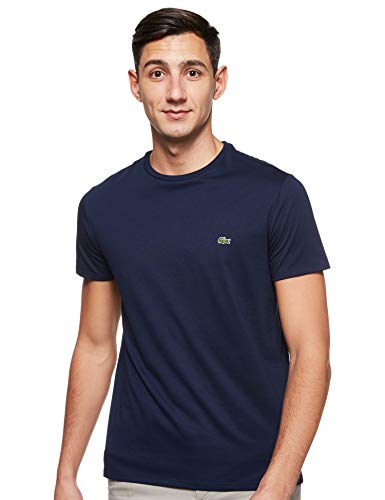 Lacoste Herren T-Shirt Th6709 , Blau (Marine) , X-Small (Herstellergröße: 2) von Lacoste