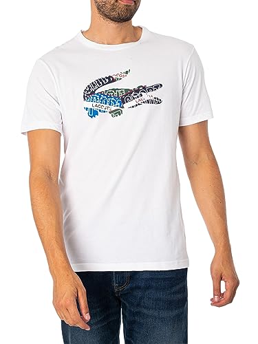 Lacoste Herren TH1801 sportliches Langarm-T-Shirt, Blanc, L von Lacoste