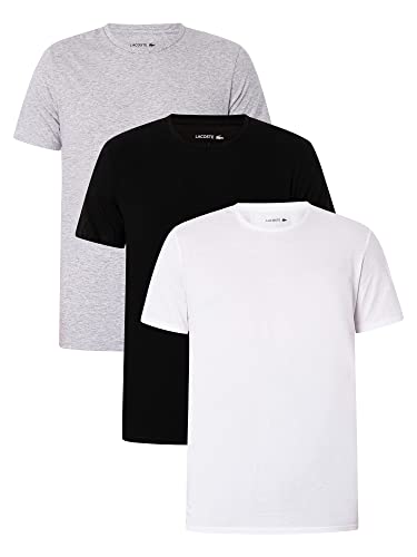 Lacoste Herren Leichte Slim Fit Unterhemd T-Shirt - Weiß/Silber Chine - L von Lacoste