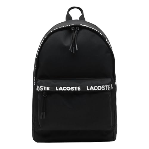 Lacoste Herren Tagesrucksack Backpack Rucksack mit Laptopfach Neocroc, Farbe:Schwarz, Artikel:-N37 tape noir von Lacoste
