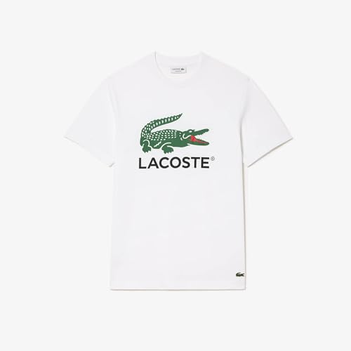 Lacoste Herren Th1285 Langarmshirt Sport, weiß, L von Lacoste