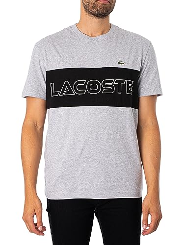 Lacoste Herren Th1712 Langarmshirt Sport, Chinesisches Silber/Schwarz, L von Lacoste