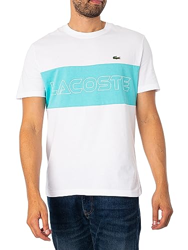 Lacoste Herren Th1712 Langarmshirt Sport, Weiß/Henkel, 56 von Lacoste