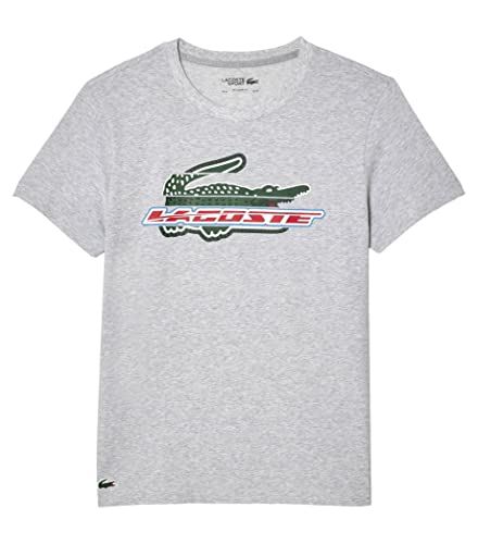 Lacoste Herren Th5156 T-Shirt & Turtle Neck T-Shirt, Silber-China, 58 von Lacoste