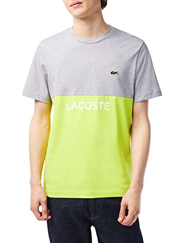 Lacoste Herren Th8372 Turtle Neck T-Shirt, Silver China/Lima, M von Lacoste