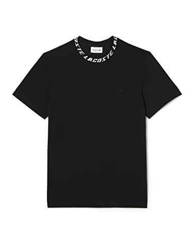 Lacoste Herren Th9687 T-Shirt Regular Fit, Schwarz, XXL von Lacoste