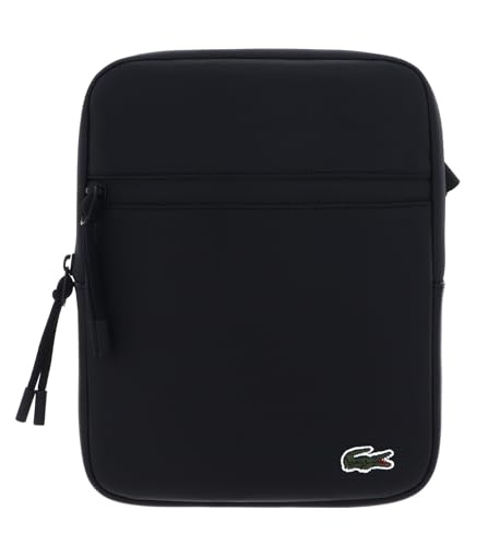 Lacoste Herren Umhängetasche M Flat Crossover Bag, Handtasche,Schultertasche,Cross-Body,Noir (P00),Einheitsgröße (One Size) von Lacoste