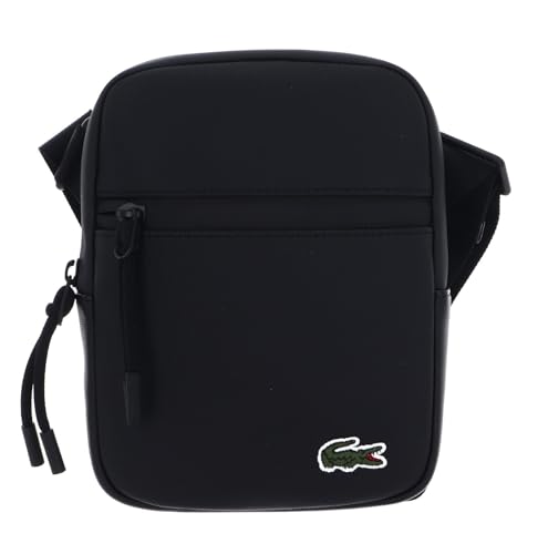 Lacoste Herren Umhängetasche S FLAT CROSSOVER BAG, Handtasche,Schultertasche,cross-body,NOIR (P00),Einheitsgröße (One Size) von Lacoste