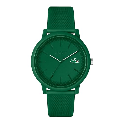 Lacoste Analog Quarzuhr für Herren Kollektion LACOSTE.12.12 mit Grünes Silikonarmband - 2011170 von Lacoste