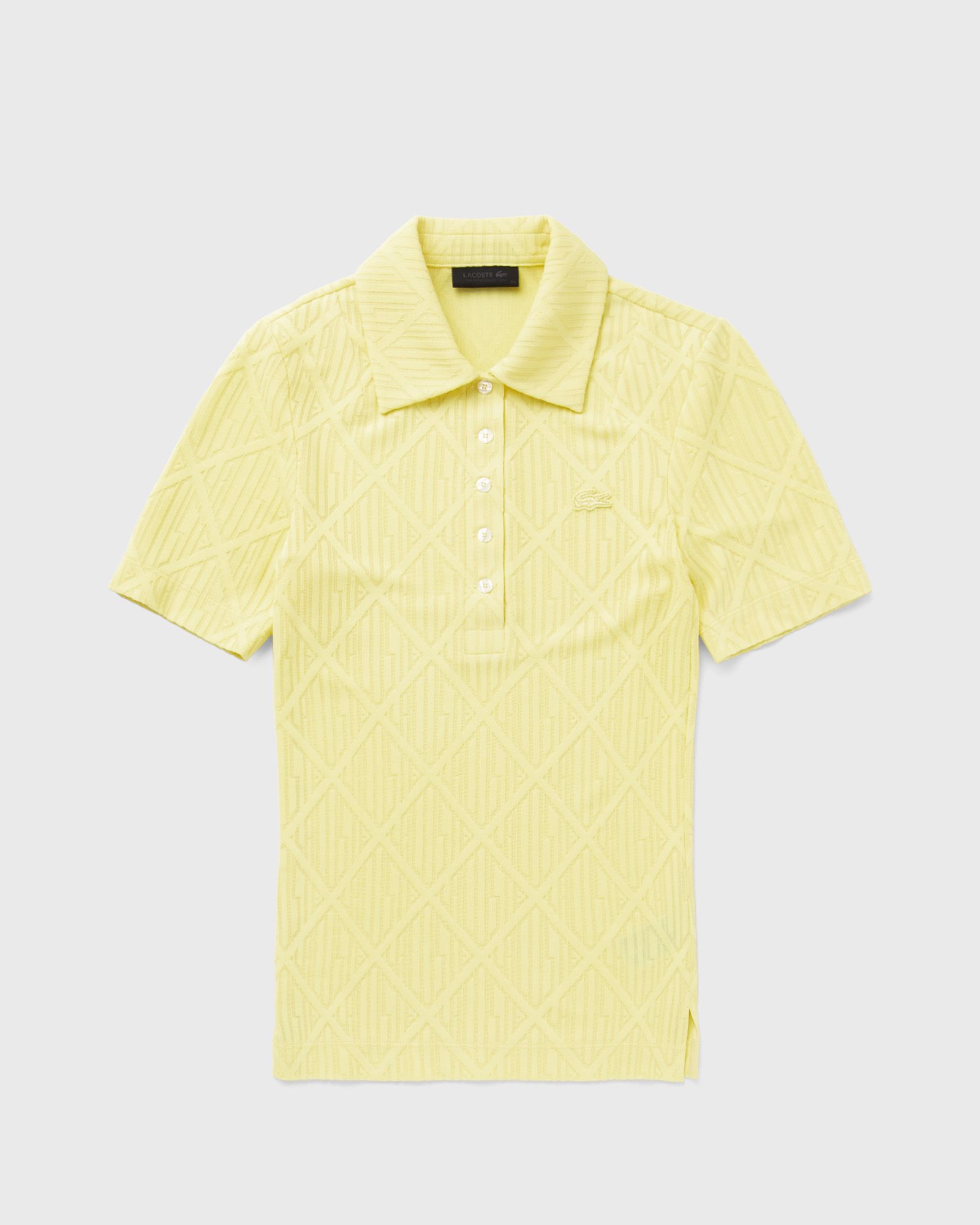 Lacoste JACQUARD LAYLA POLO women Shirts & Blouses yellow in Größe:M von Lacoste