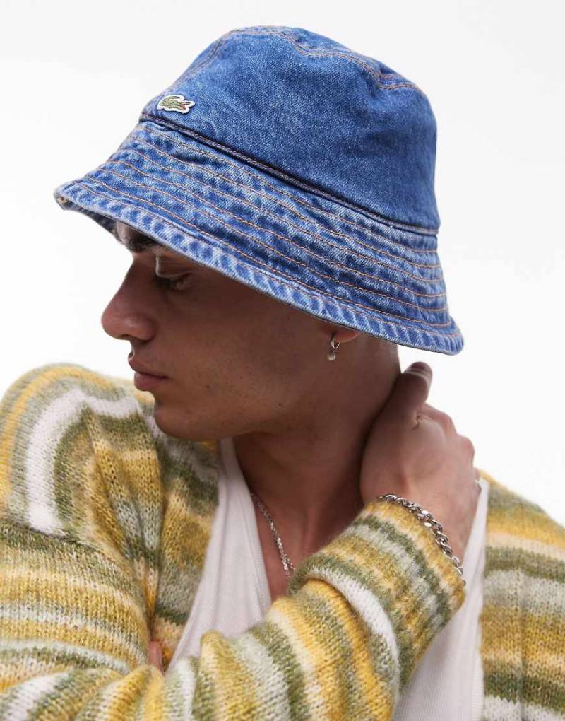 Lacoste - Jeans-Anglerhut in mittelblauer Waschung von Lacoste