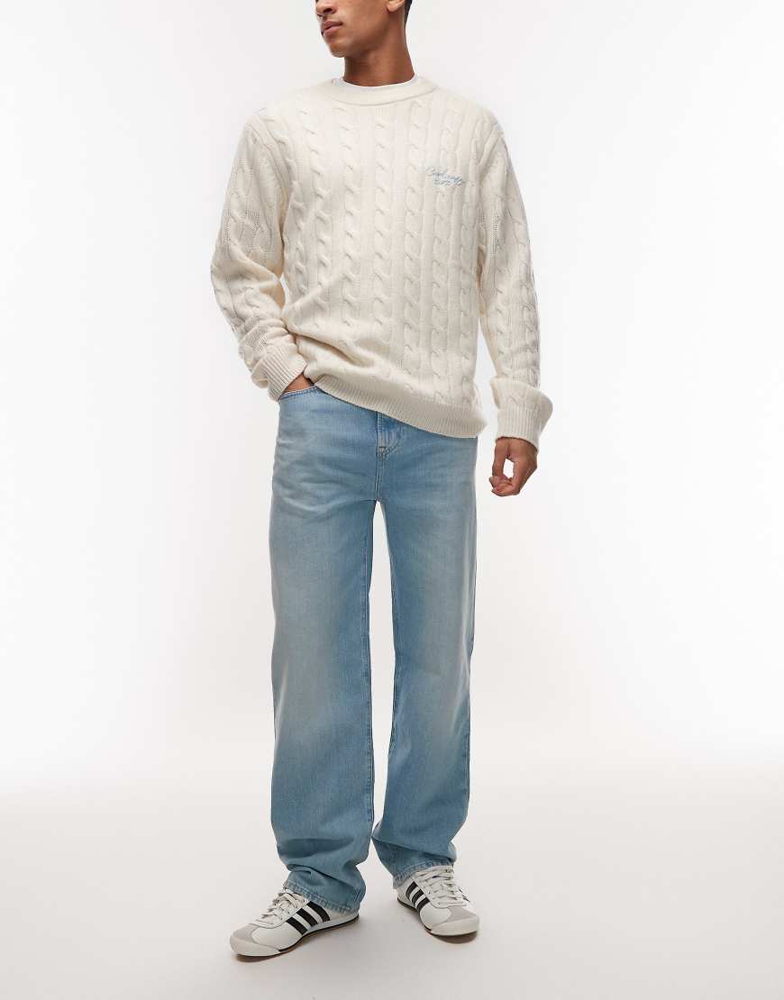 Lacoste - Jeans mit geradem Schnitt in heller Waschung-Blau von Lacoste