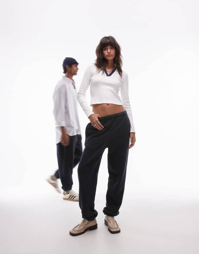 Lacoste - Jogginghose in verwaschenem Schwarz von Lacoste