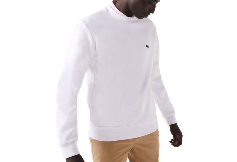 Lacoste Kapuzenpullover Herren Sport Bio Cotton Fleece Crew Pullover von Lacoste