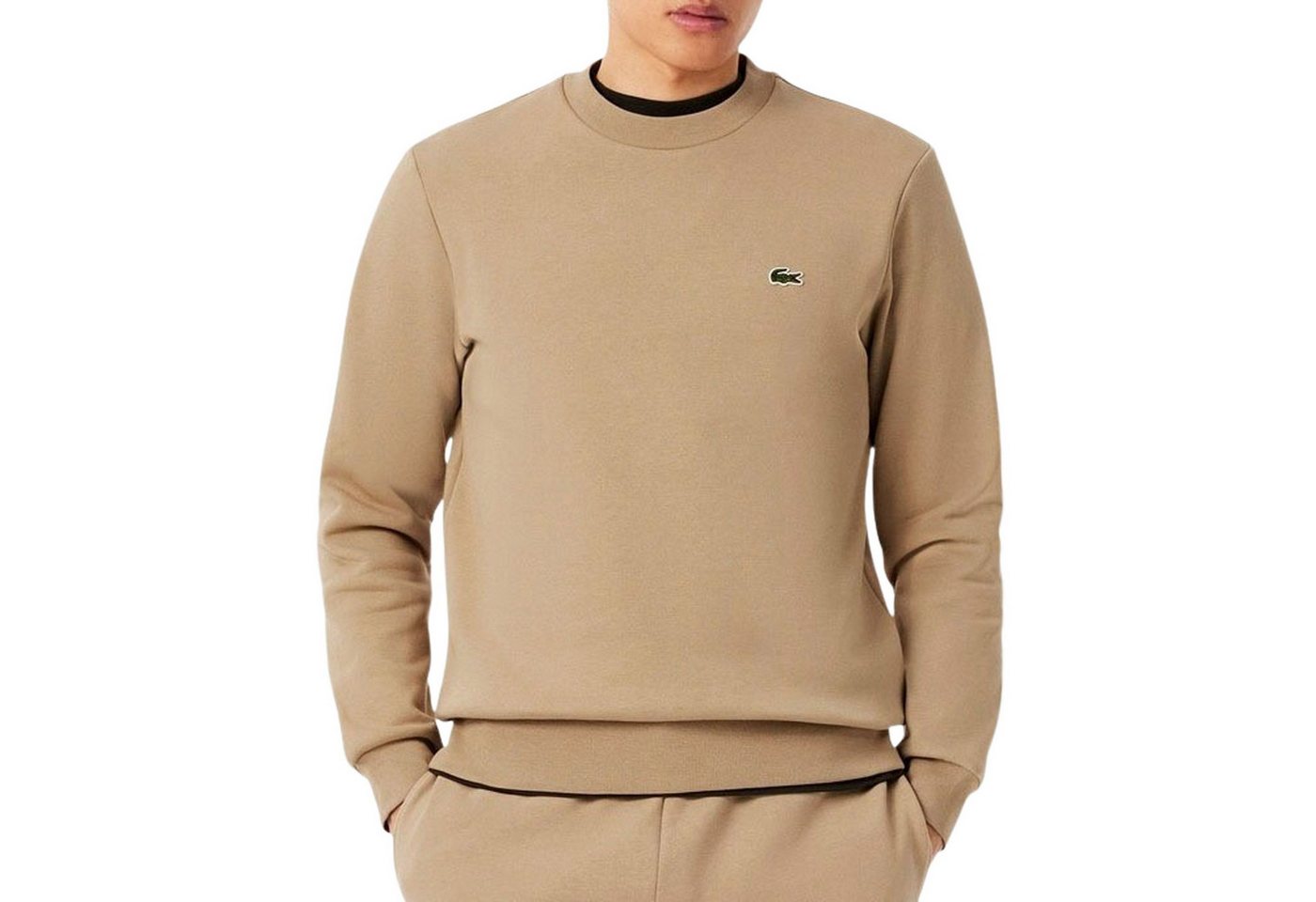 Lacoste Kapuzenpullover Herren Sport Bio Cotton Fleece Crew Pullover von Lacoste
