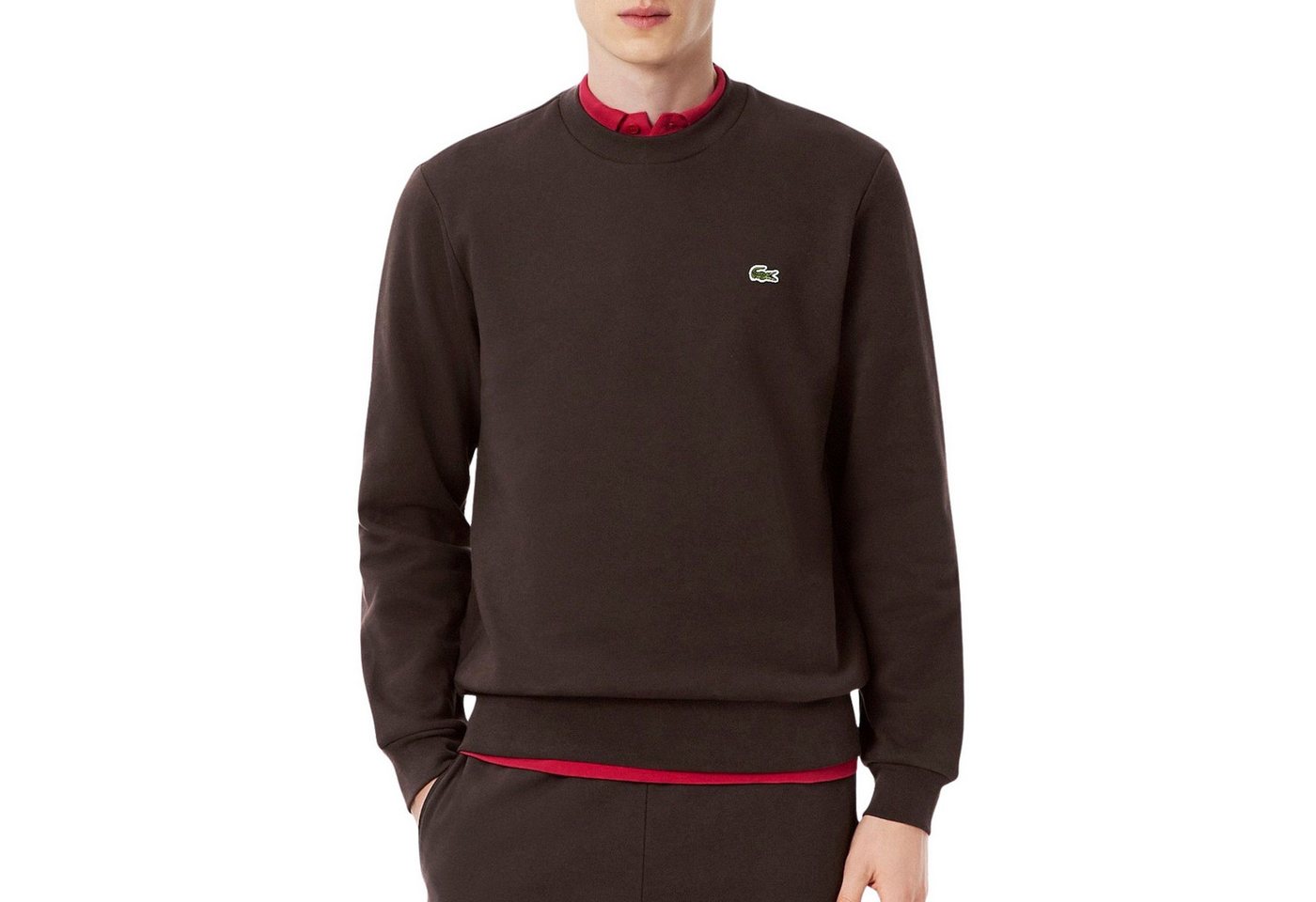 Lacoste Kapuzenpullover Herren Sport Bio Cotton Fleece Crew Pullover von Lacoste
